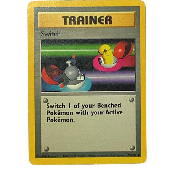 Switch 95/102 Common Base Set Unlimited Pokemon 1999 WOTC, NM Condition - Picture 1 of 4